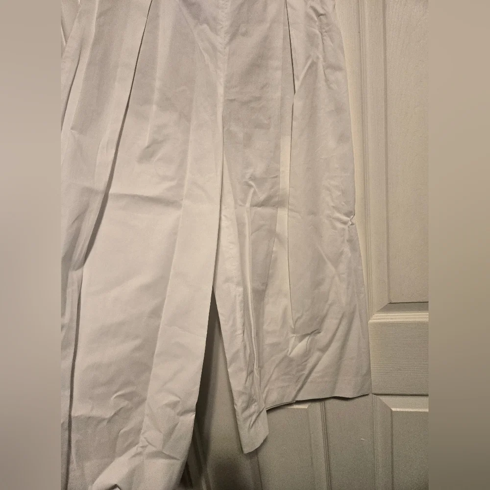 Vince Optic White Pleated Culotte Size 0